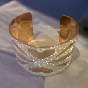 Beautiful Tribal Bangle Bracelet with Diamond Dust Look